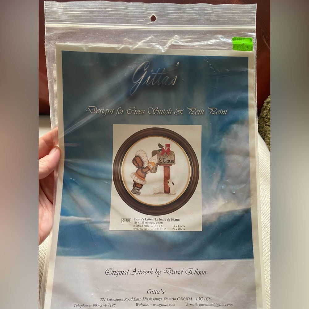 Gitta's Cross Stitch Kit with Santa Design